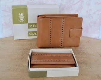 Vintage Wallet and Key Holder in Brown by Princess Gardner in Original Boxes