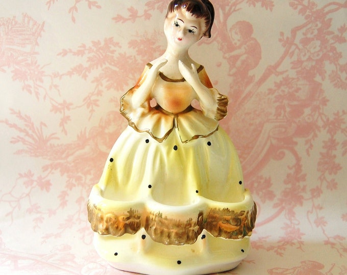 Vintage Yellow Lady Lipstick Holder by Chadwick Etsy