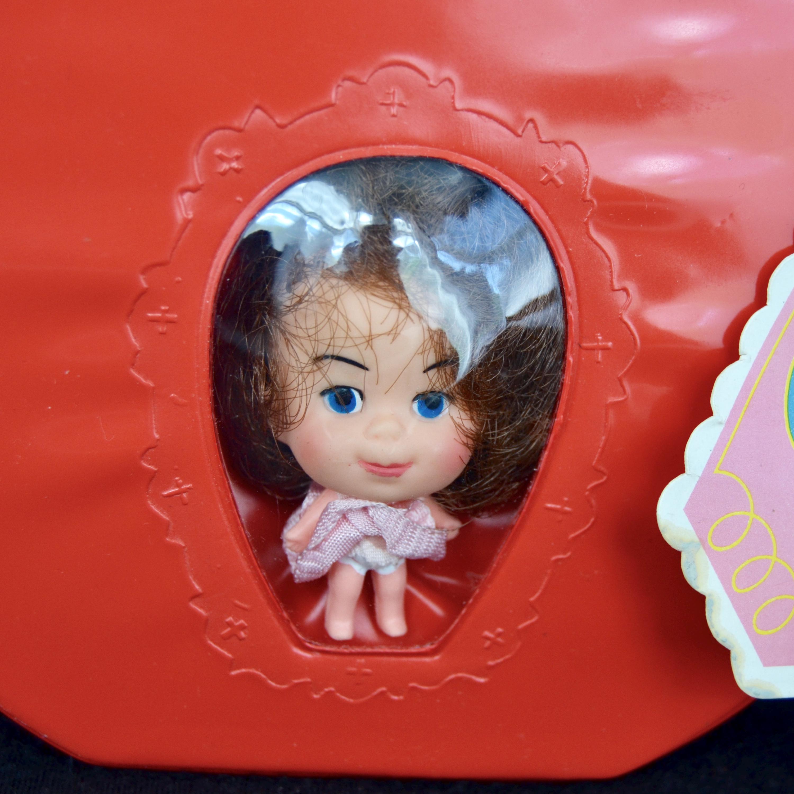 Vintage Cindy Joy Miniature Doll in Small Red Vinyl Bag Cragstan