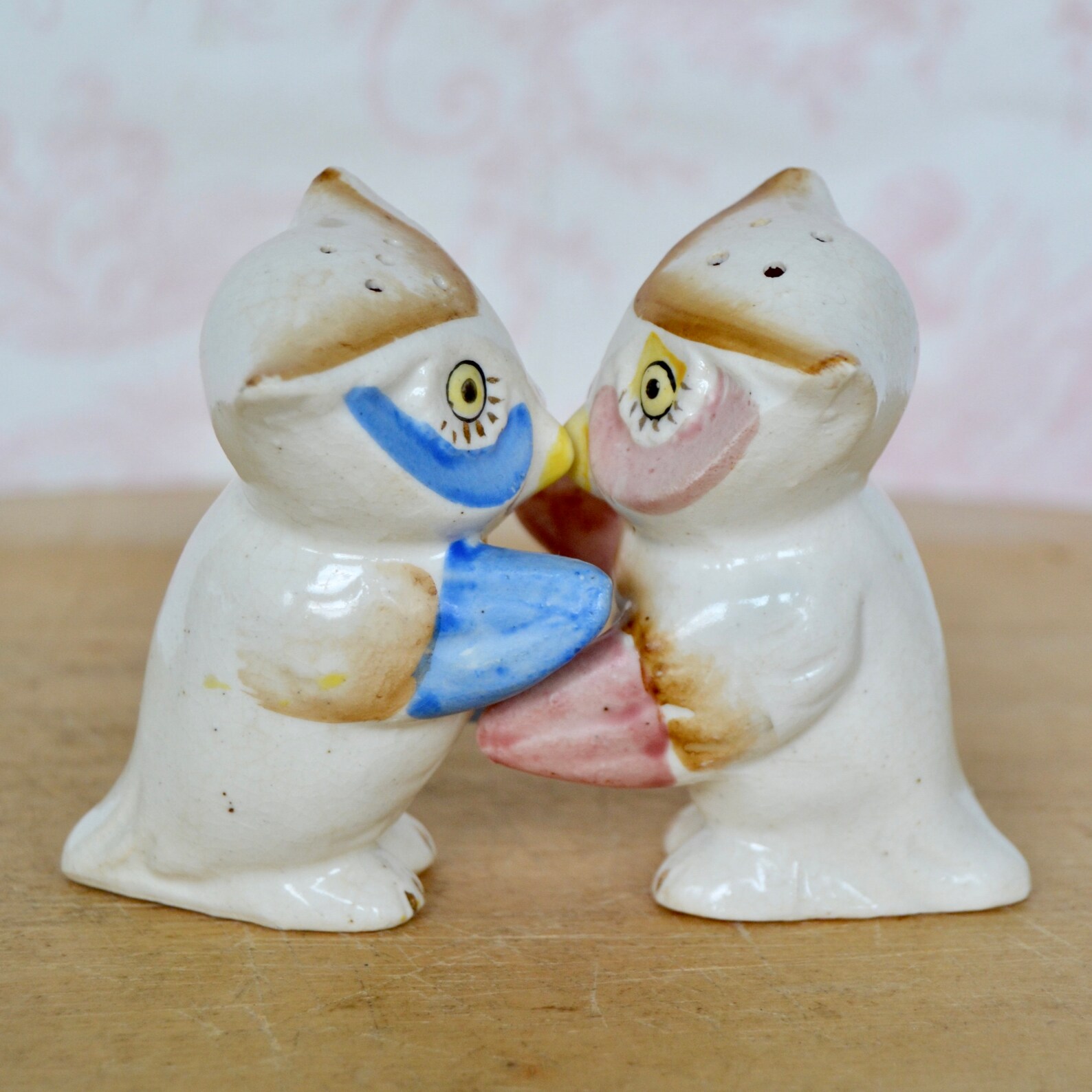 Vintage Hugging Owl Salt and Pepper Shakers Made in Japan Etsy