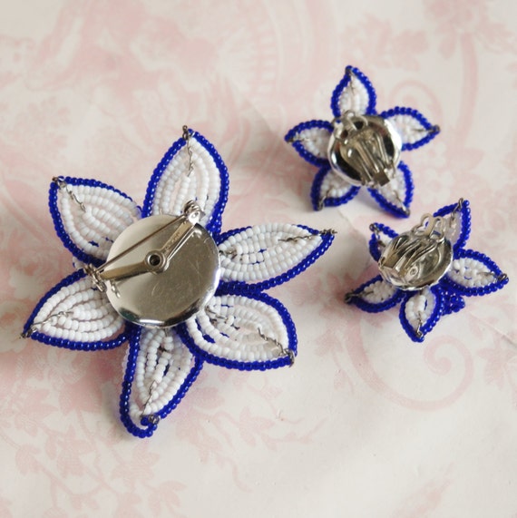 Vintage Brooch and Clip-On Earring Set Made of Sm… - image 10