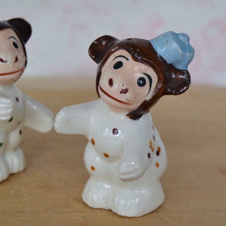Vintage Hugging Monkey Salt and Pepper Shakers with Yellow and Etsy