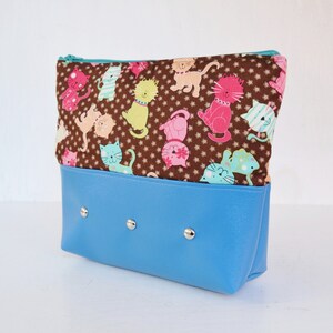 The Cat&#39;s Meow Fabric Makeup Bag
