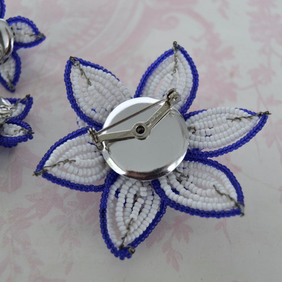 Vintage Brooch and Clip-On Earring Set Made of Sm… - image 4