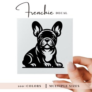 Autocollant de rétroviseur Bouledogue français | Sticker minimaliste en vinyle pour vitre de voiture Bouledogue français image 3