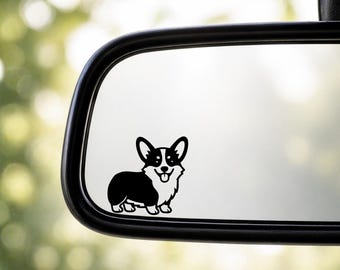 Sticker voiture Corgi | Sticker fenêtre chien minimaliste, sticker extérieur vinyle pour animaux de compagnie