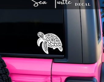 Sea Turtle Vinyl Decal - Waterproof Car Window Sticker