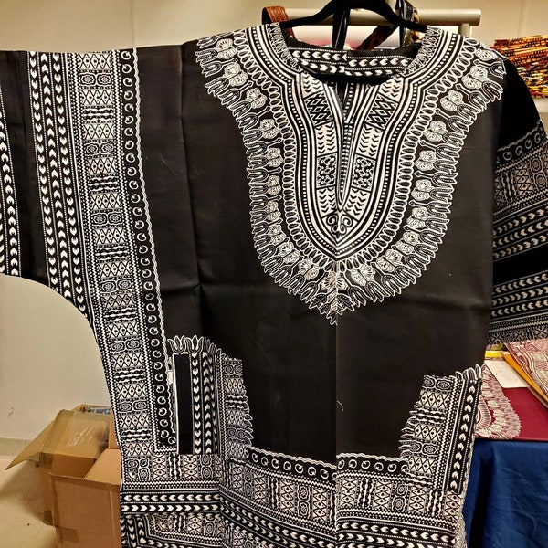 Black African Dashiki/Oversized Dashiki Kingsize/Big and Tall Man size S-8XL/Father’s Day Gift/Christmas gift/Unisex Shirt.