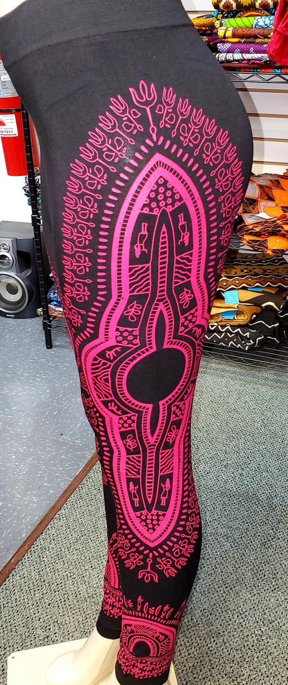 African Dashiki Leggings/dashiki Print Tights/stretchy Leggings. One Size  Regular Fits S-L. 