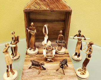 Nativity Set/African Nativity Sets/Christmas Ornament/Christmas gift/Hanuka.