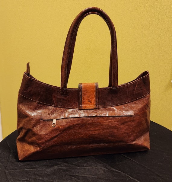 Unisex Leather Hand Bag - CRTB016 :: Creative Art and Craft