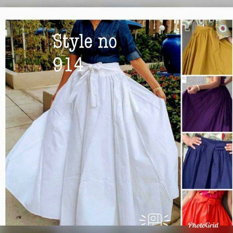 Plain Maxi Bazine Solid Black Skirt