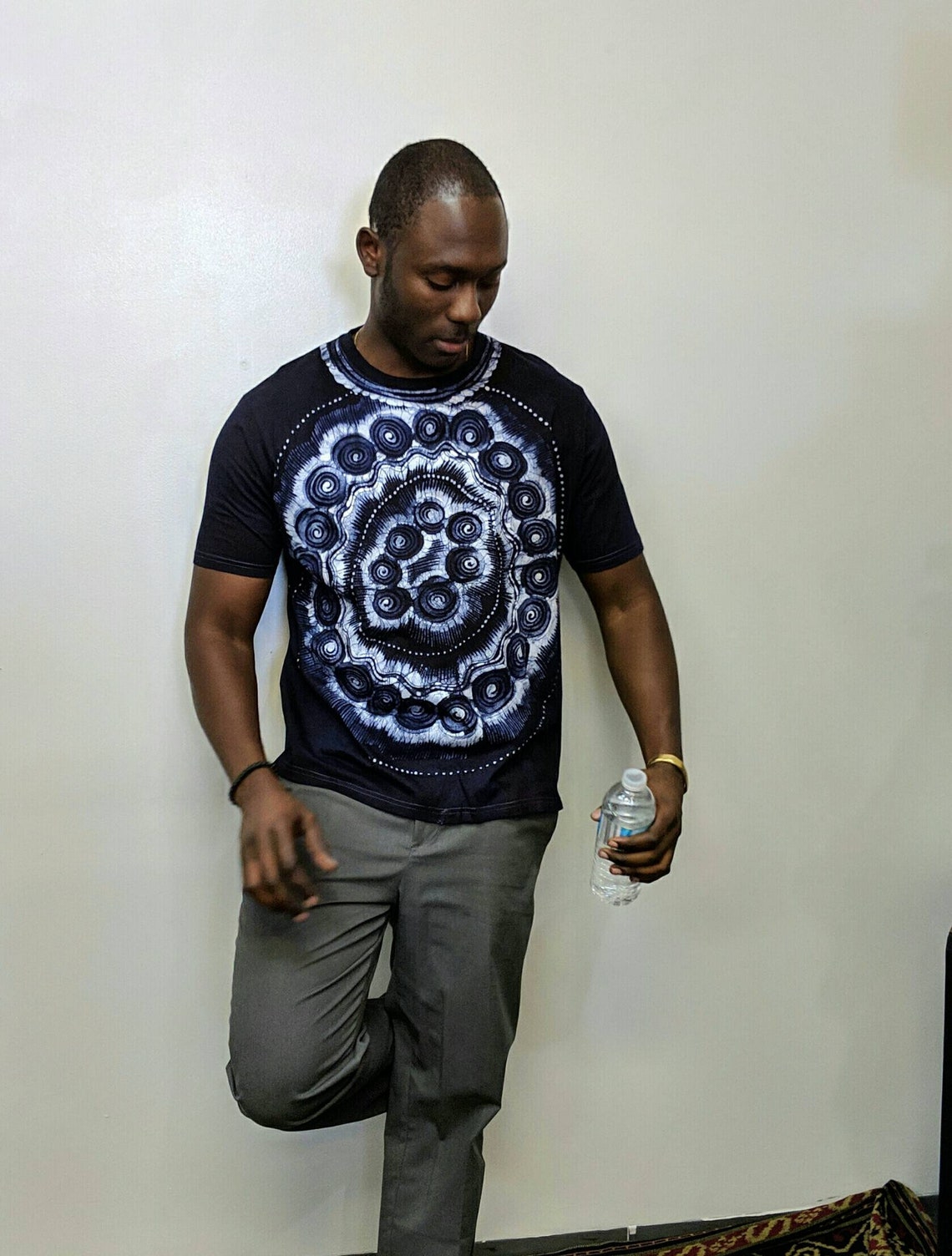 Indigo Tie Dye Unisex Dashiki Tshirt Etsy