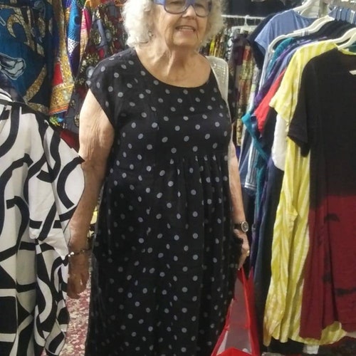 Minala Polka shops Dot Made in Italy Linen Dress