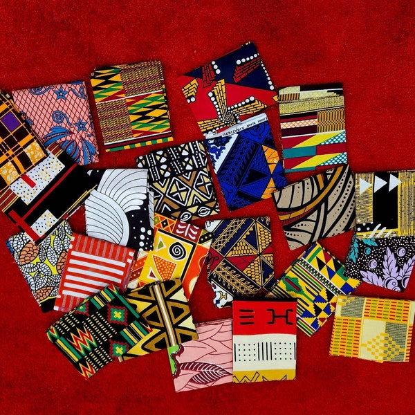 Fat Quarter African Print Ankara/Reds/Black & White/mixed in bundles of 4 or 6.