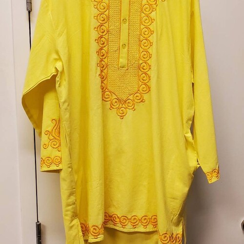 African Men Big & Tall shops Cotton 3/4 Sleeve 3pc Pantsuit.