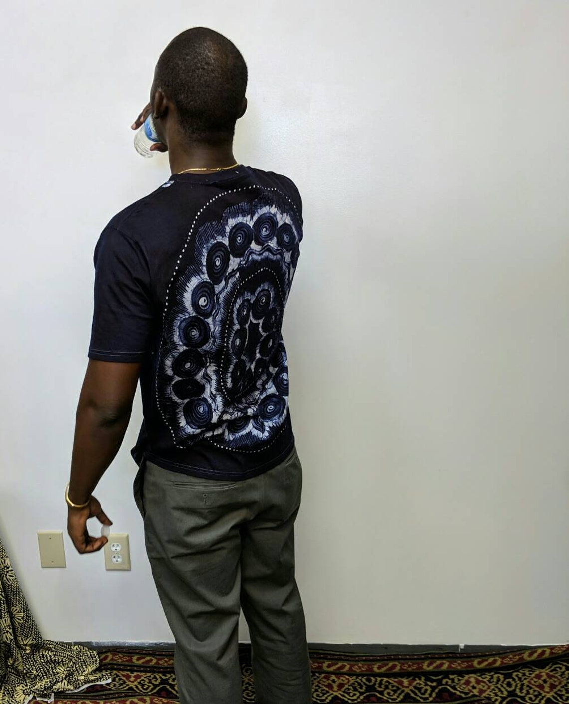 Indigo Tie Dye Unisex Dashiki Tshirt Etsy