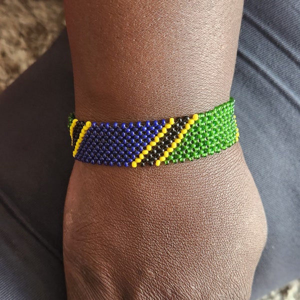 Tanzania Flag Bracelet/Tribal Bracelet/Unisex bracelet.