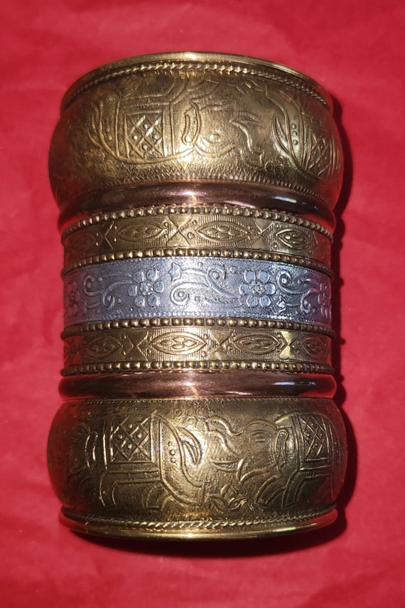 Wide Cuff Brass Bracelet.