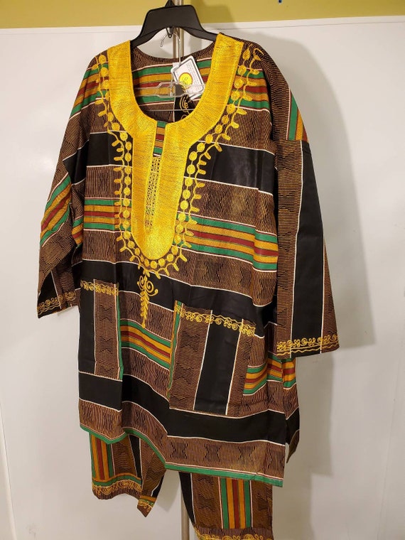 King Size Big & Tall Man/oversize 3pc Men's/african Wear Dashiki With Kufi  6XL/7XL/8XL/ African Man Suit. 