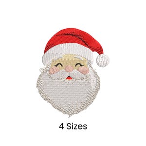 Embroidery Design Santa – Retro Santa Face 3” 4” 5” 6” Christmas Machine Embroidery File