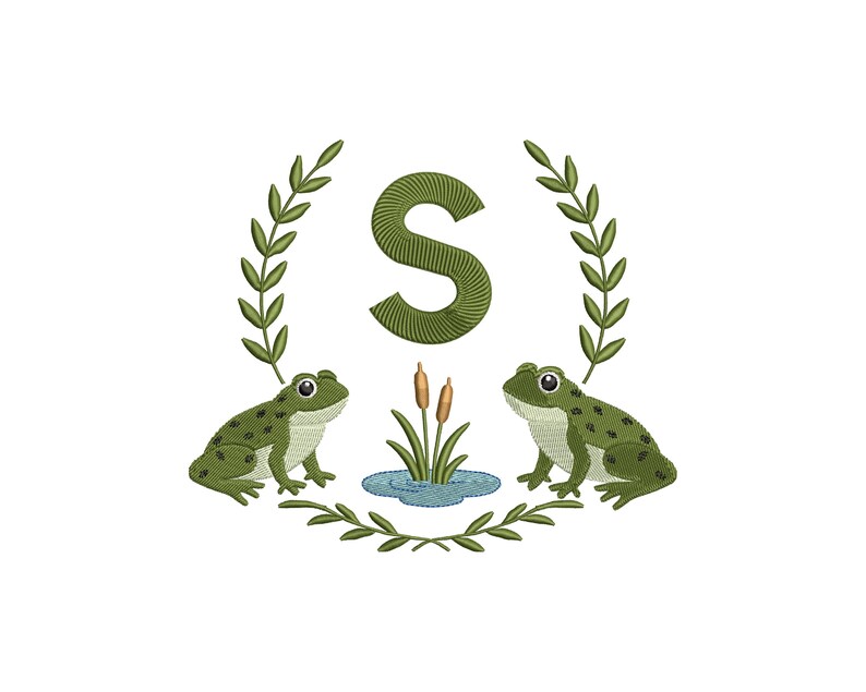 Frog Embroidery Design – Laurel Crest, Woodland Pond (instant Download ...