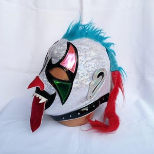 Psycho Clown Horror Wrestling Mask Luchador Mardi Gras day of the dead halloween party masks Horror movie masquerade Custom Wrestling Mask