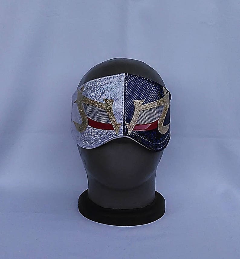 Zatoichi Masquerade Lucha Libre Mask Mardi gras halloween mask horror movie Rockabilly mask Day of the Dead masquerade superhero gimmick