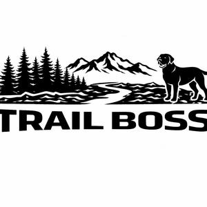 2er-Pack LKW-Aufkleber (Trail Boss) - Off-Road Bergwald Vinyl Sticker mit Labor