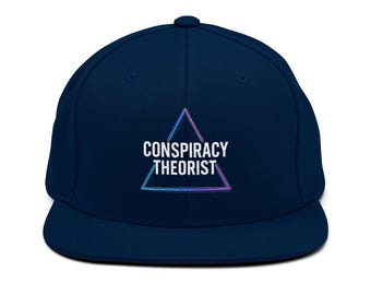 Conspiracy Theorist Snapback Hat | Triangle Logo Flat Brim Cap