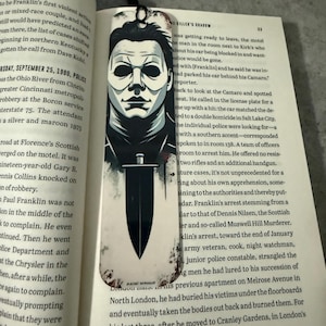 Horror Movie Inspired Bookmarks | Set of 4 Creepy Bookmarks | Scary Movie Gift | Halloween Reading Accessory | Horror Fan Collectible