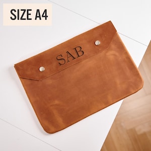 Custom leather document holder, Personalized leather folder, Leather document case, Paper document folder, A4 document folder, Paper storage