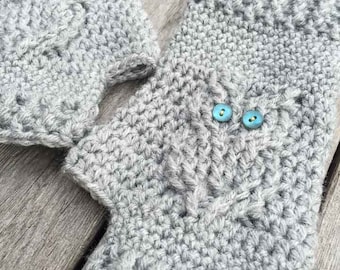 Owl Gloves Crochet Pattern