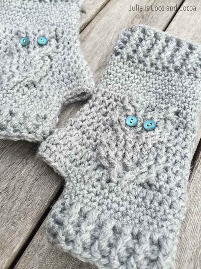 Owl Gloves Crochet Pattern image 1