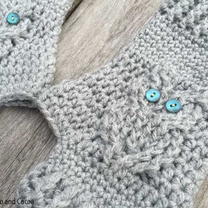Owl Gloves Crochet Pattern image 3