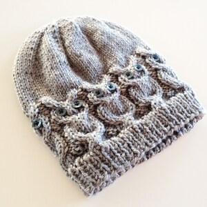Owl Knit Hat Pattern image 2