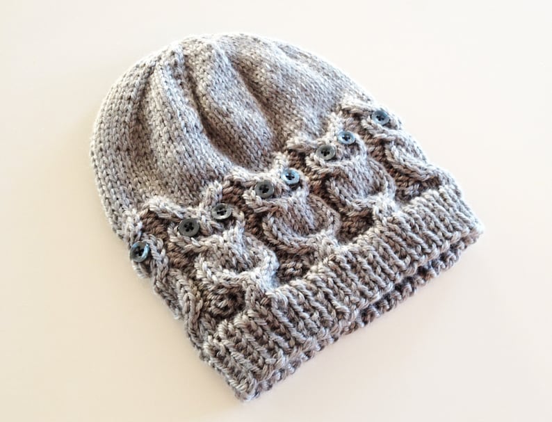 Owl Knit Hat Pattern image 2