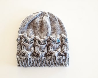 Owl Knit Hat Pattern