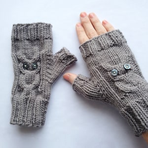 Owl Gloves Knit Pattern
