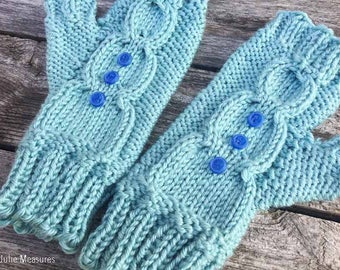 Snowman Gloves Knit Pattern