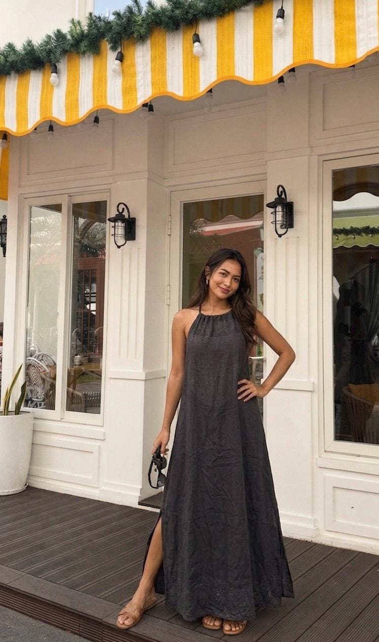 Black Halter Maxi Dresses