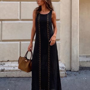 Black Sheer Embroidered Dress - Etsy Black Sheer Embroidered Dress - Etsy