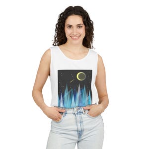 Serene Night Sky Tank Top: Garment-Dyed Ring Spun Cotton