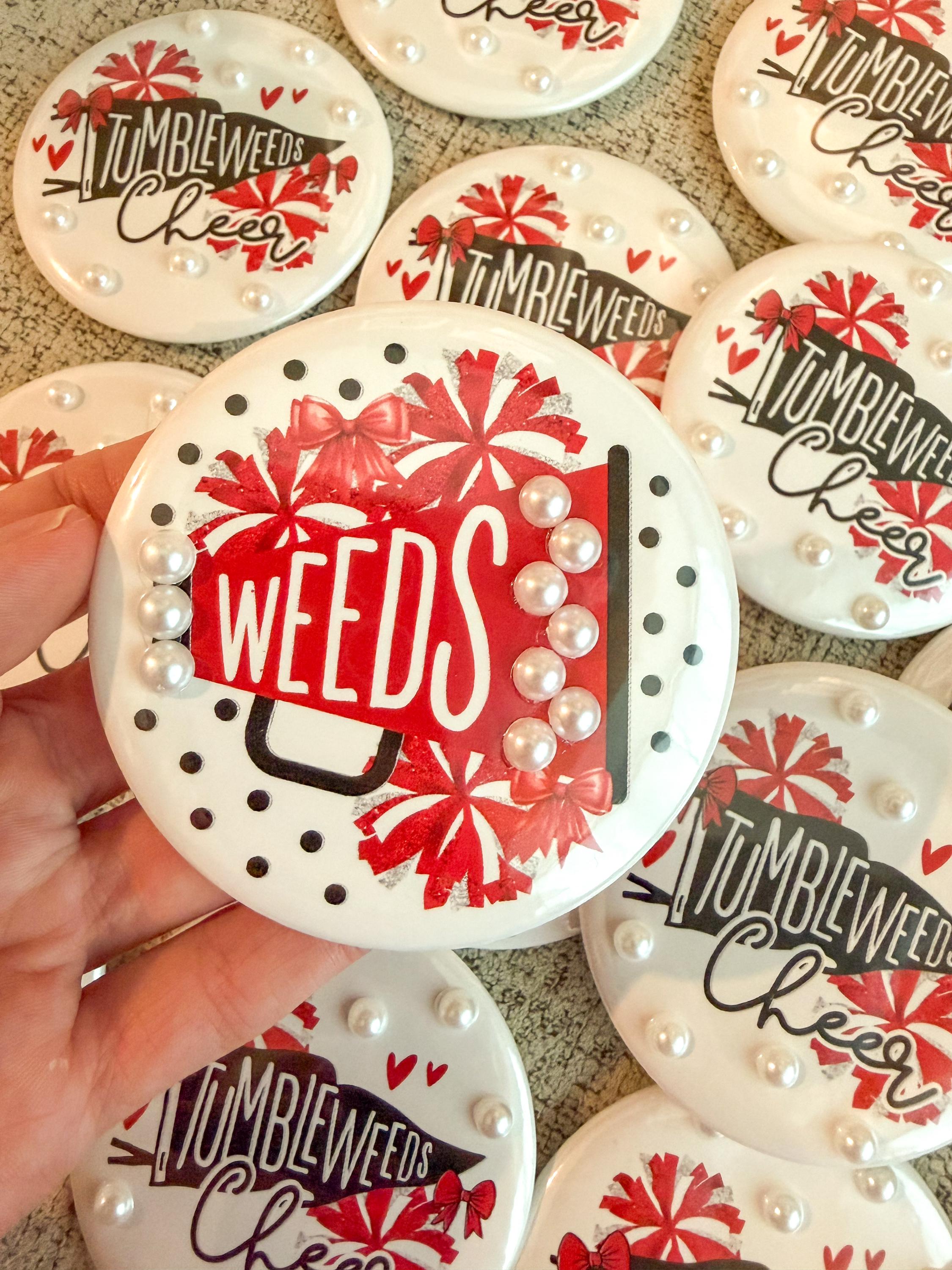 Cheer Custom Design Button, Cheerleader Gift, Cheer Mom, Customized ...