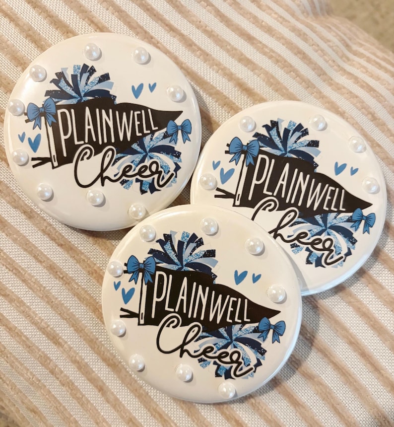 Cheer Custom Design Button, Cheerleader Gift, Cheer Mom, Customized ...