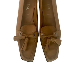 Prada Kitten Heel Tassel Loafers Size 36 EU