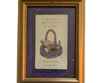 Flavia Print Gold Frame Childs Love // Toys in Basket