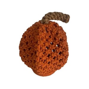 1970s Macrame and Sisal Table Pumpkin