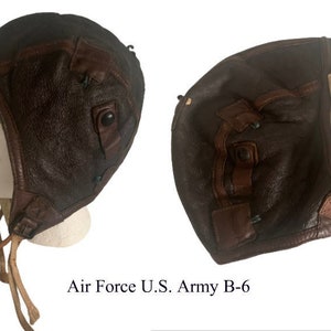 RESERVED/Mary WWII Leather Flight Helmet Cap // Air Force Army