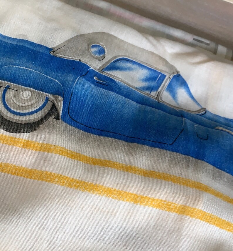 Classic Vintage Cars Curtain Drapes Set of 4 Panels 1960s Etsy